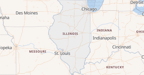 Illinois kort
