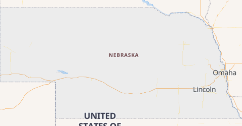 Nebraska kort