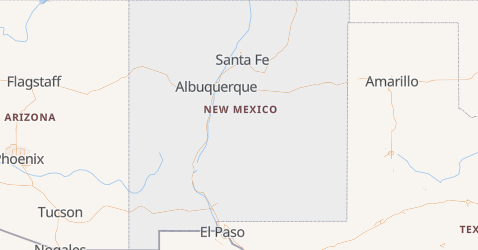 New Mexico kort