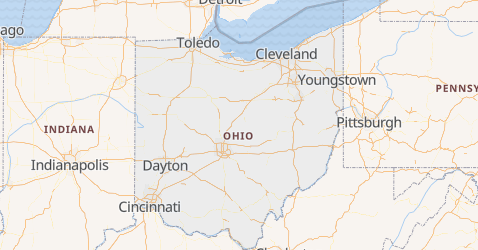Ohio kort