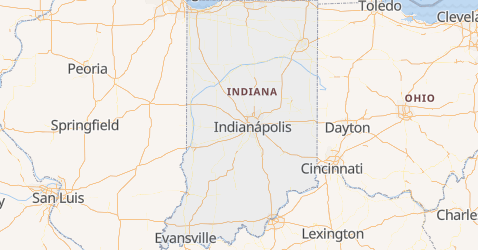 Mapa de Indiana