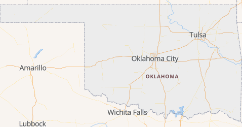 Mapa de Oklahoma