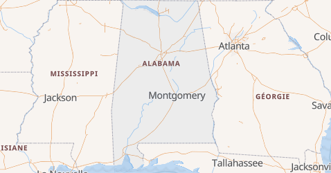 Carte de Alabama