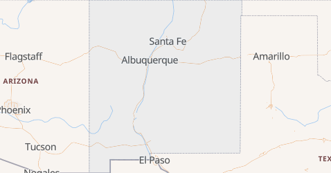 Carte de Nouveau-Mexique