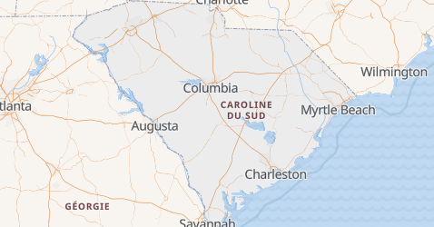 Carte de Caroline du Sud