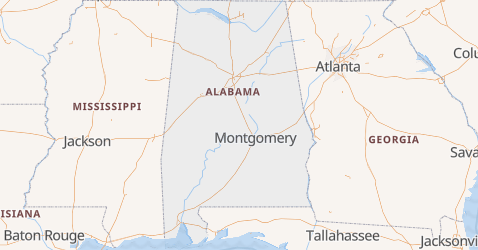 Mappa di Alabama