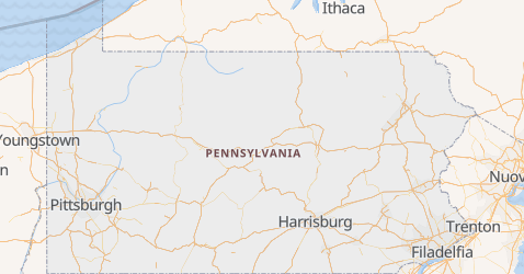 Mappa di Pennsylvania