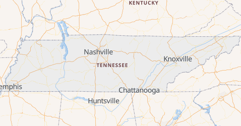 Mappa di Tennessee