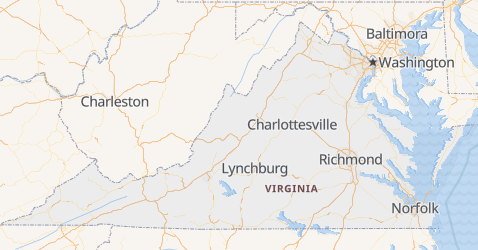 Mappa di Virginia