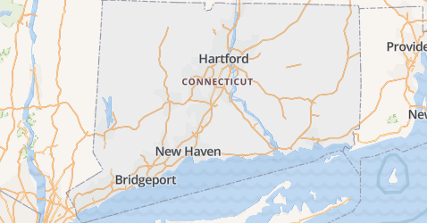 Connecticut kaart