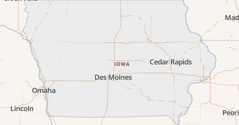 Iowa kaart