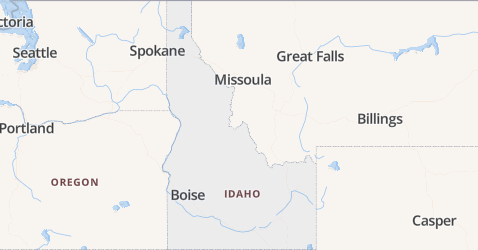 Idaho kaart