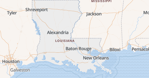 Louisiana kaart