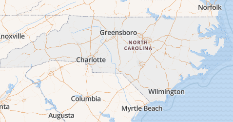 North Carolina kaart
