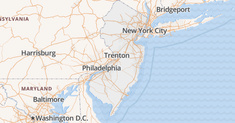 New Jersey kaart