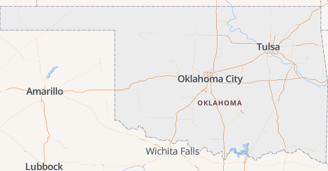 Oklahoma kaart