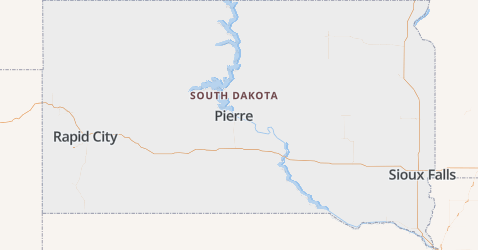 South Dakota kaart