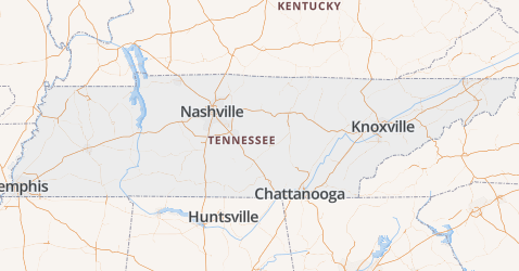 Tennessee kaart