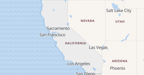 Kalifornia - szczegółowa mapa