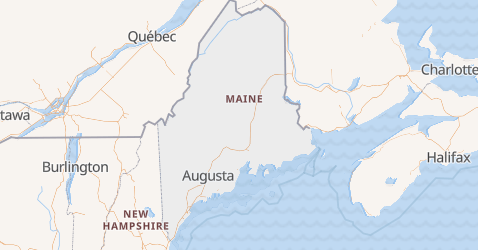 Maine - szczegółowa mapa