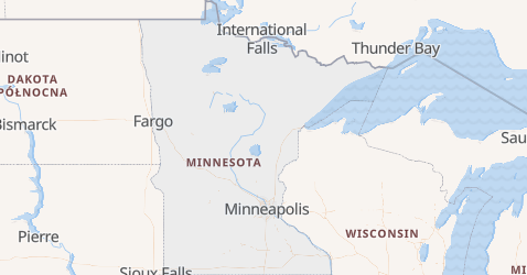 Minnesota - szczegółowa mapa