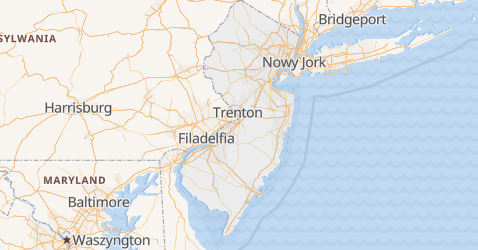New Jersey - szczegółowa mapa