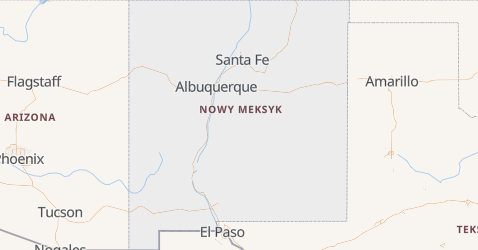 Nowy Meksyk - szczegółowa mapa
