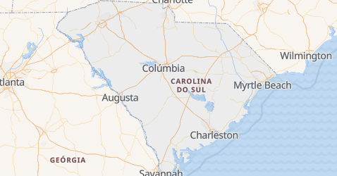 Mapa de Carolina do Sul