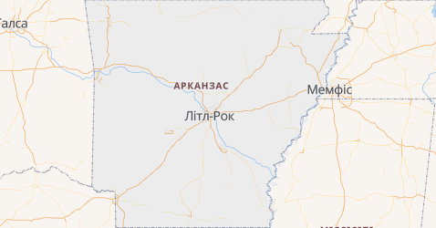 Арканзас - мапа