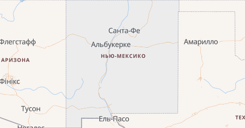 Нью-Мексико - мапа
