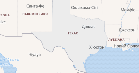 Техас - мапа